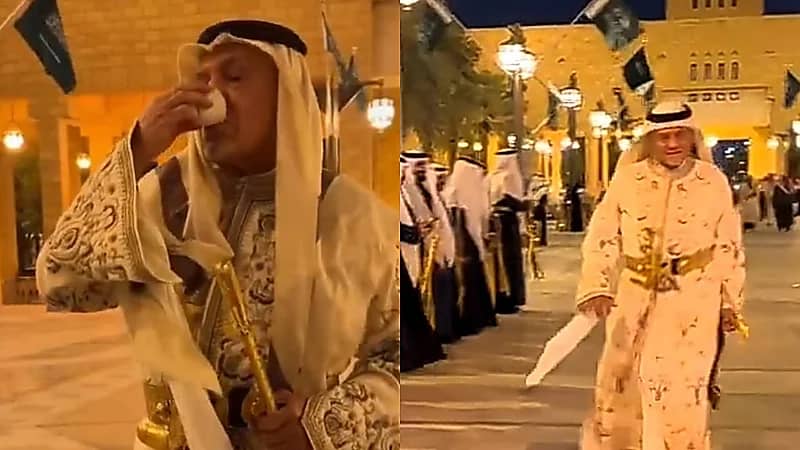 الأمير تركي الفيصل يصل قصر الحكم بالرياض للمشاركة في احتفالات يوم التأسيس  ..  فيديو