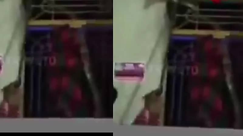 ثعبان ضخم يثير الرعب داخل فندق .. فيديو