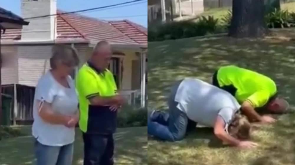 مقطع مؤثر لرجل مسلم يعلم زوجته الصلاة قبل اعتناقها الإسلام .. فيديو