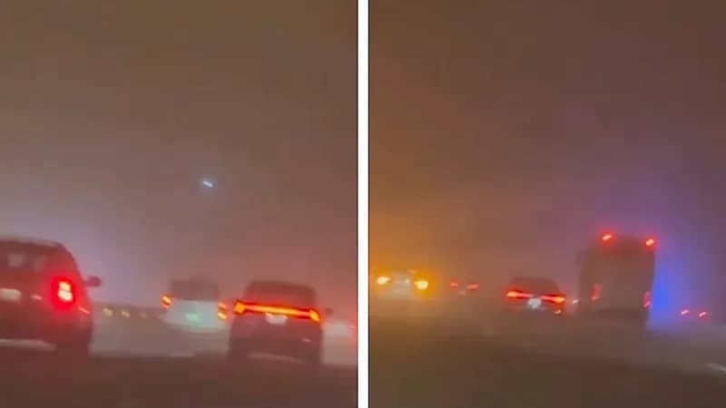 عاصفة غبارية تحول نهار شرق جدة إلى ليل .. فيديو