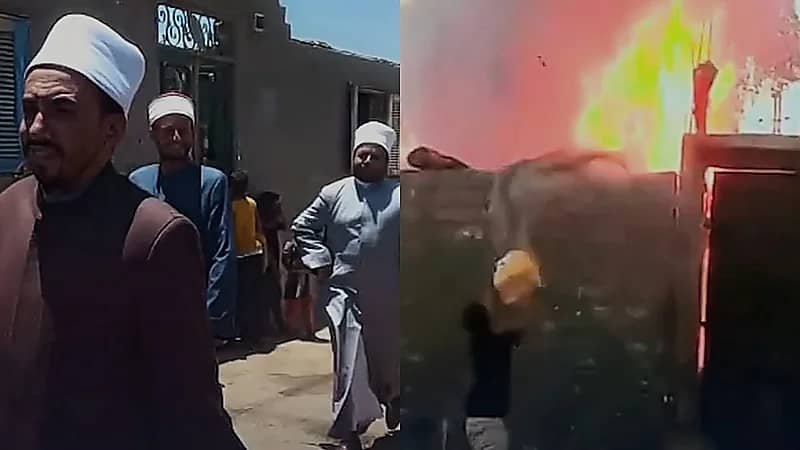 نيران مجهولة تلتهم منازل قرية مصرية والأهالي: الجن وراء الحريق والأزهر يتدخل .. فيديو