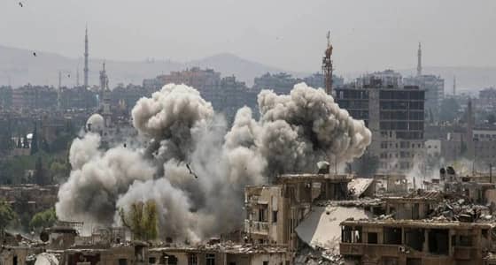 مناطق الغوطة الشرقية تتعرض لقصف  بغاز " الكلور  السام "