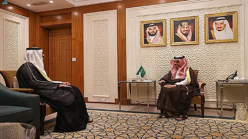 وزير الخارجية يستقبل السفير القطري
