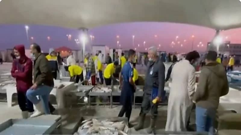 شاهد.. خلاف وفوضى في أول يوم بسوق الأسماك الجديد بالقطيف 