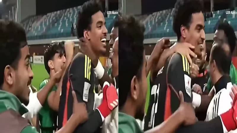 احتفالات كبيرة بحامد يوسف بعد تأهل الأخضر لنهائي آسيا.. فيديو