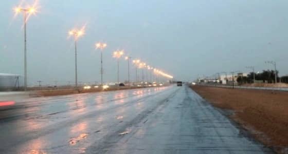 أمطار غزيرة على منطقة الجوف