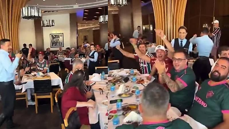 جماهير فلومينينسي يرددون الأهازيج المختلفة بأحد مطاعم جدة .. فيديو