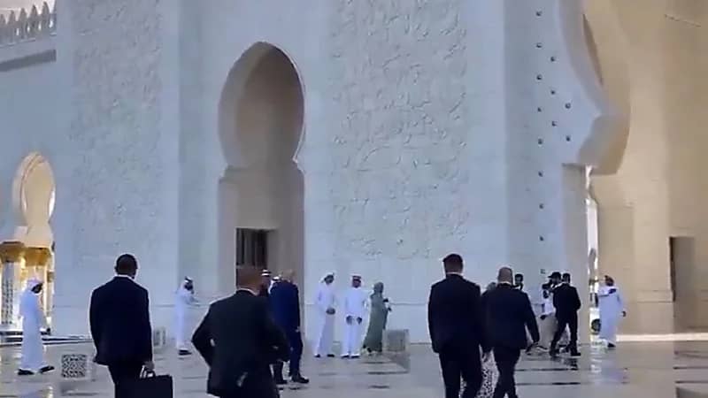 ترامب في جولة داخل مسجد الشيخ زايد في أبوظبي ..فيديو