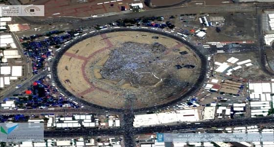 رصد صور لمشعر عرفات بالقمر الاصطناعي