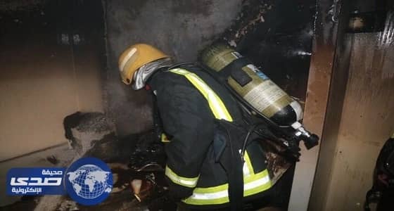 اختناق فتاتين في حريق عمارة بمكة