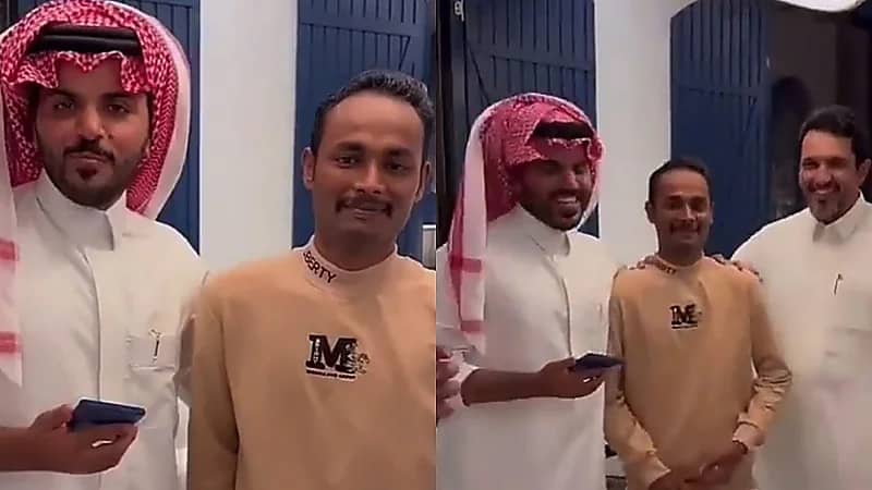غازي الذيابي يُكافئ سائقه بعد أن سمى مولودته غيداء .. فيديو