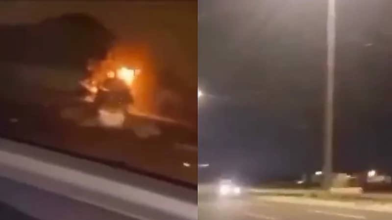 لحظات عصيبة ومرعبة لوقوع حادث مؤلم لشاب بسبب السرعة .. فيديو