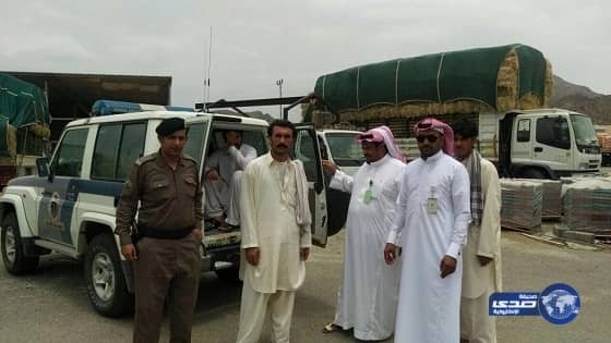 مكتب عمل المخواة يضبط سبعة وافدين مخالفين في سوق الأعلاف