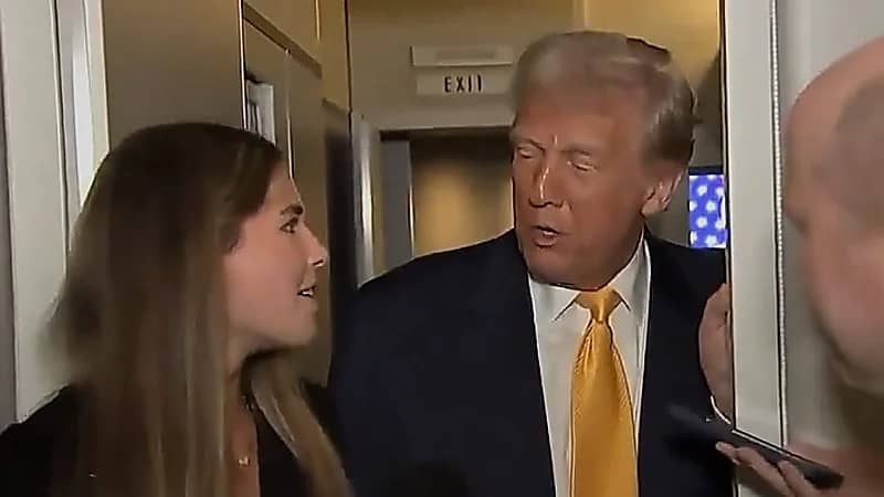 ترامب يمازح حفيدته أمام الصحافة: تعرفين أهل الأخبار الكاذبة؟ هذا واحد منهم.. فيديو