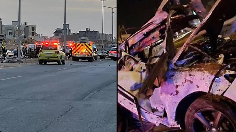 بالفيديو..تفاصيل حادث مصرع أسرة كاملة بالرياض