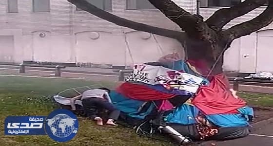 بالفيديو.. سجن رجل أشعل النيران بخيمة مشرد