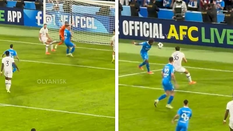 لقطة جدلية في مباراة الهلال والعين والحكم يرفض احتساب ركلة جزاء .. فيديو