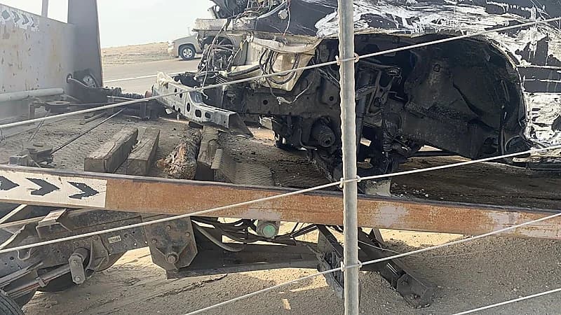 بالصور .. حادث مرورع في تقاطع طريق الخفجي مع المنفذ الحدودي