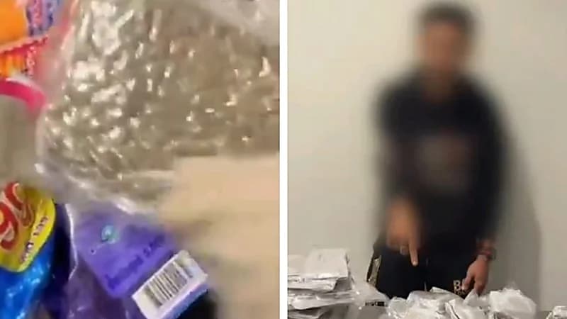 مسقط تضبط مسافر تايلندي بحوزته 9 كيلوجرام ماريجوانا .. فيديو