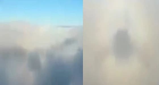 بالفيديو.. طائرة تواجه أخرى فوق السحاب