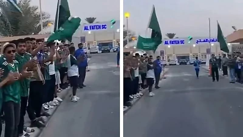 جمهور نادي الفتح يستقبل بعثة المنتخب .. فيديو