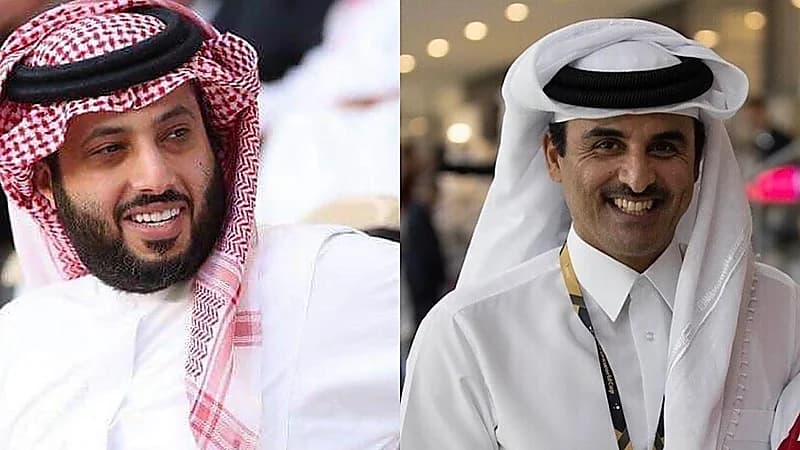 "آل الشيخ" يقدم هدية لأمير قطر بمناسبة انتهاء المونديال