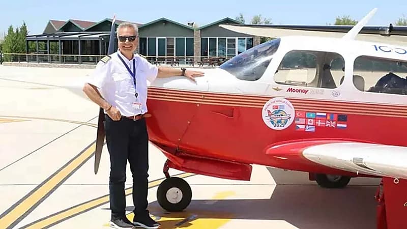 وفاة طيار تركي بعد دقائق من انطلاق رحلته حول العالم.. فيديو