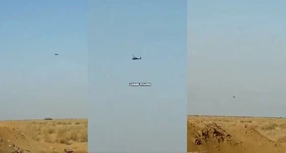بالفيديو.. لحظة اصطياد طائرات الأباتشي للحوثيين في جازان