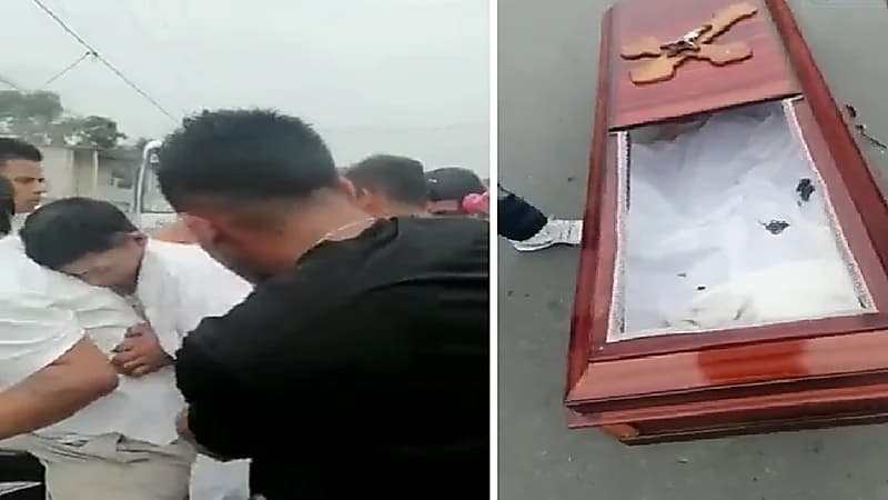 بالفيديو.. شباب يخرجون جثة صديقهم من التابوت ليتنزهوا به على دراجة نارية