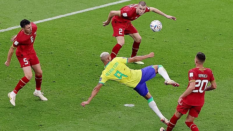 هدف البرازيلي ريتشارليسون على صربيا الأفضل في كأس العالم