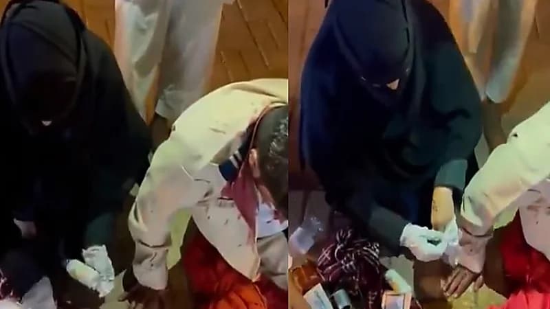 فيديو.. ممرضة تسعف مصاب في حادث بالتزامن مع مرورها على نفس الطريق بحفر الباطن