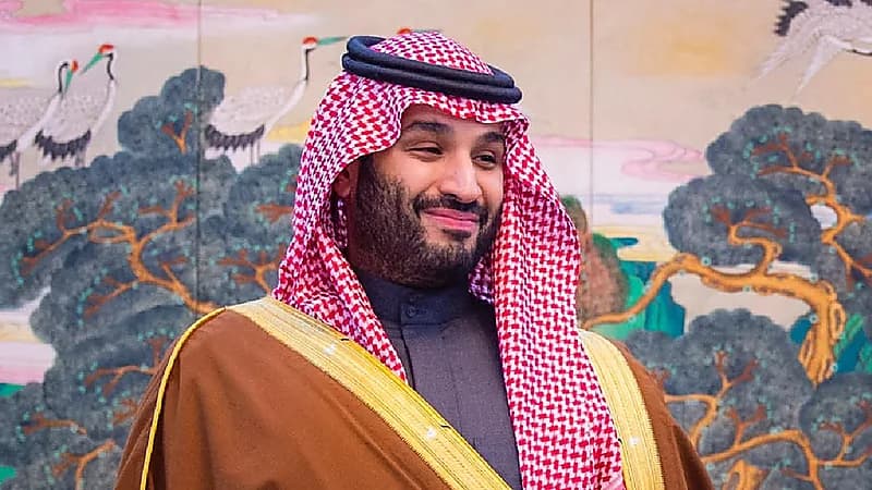 شاهد .. اللافتات الترحيبية بولي العهد تزين أبراج سيئول