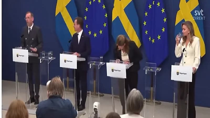 إغماء وزيرة الصحة السويدية لحظة إعلان تعيينها .. فيديو