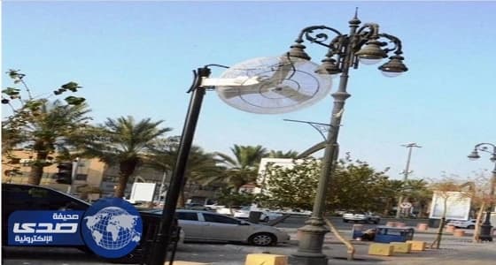 بالفيديو والصور..أمانة الرياض تضع مراوح بممرات المشاة