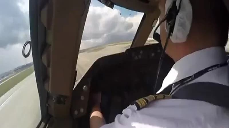 شاهد.. لحظات حاسمة لقائد طائرة يصارع الأجواء للهبوط بسلام