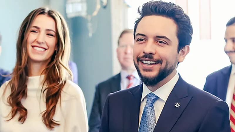 ولي عهد الأردن وزوجته الأميرة رجوة في واشنطن .. فيديو