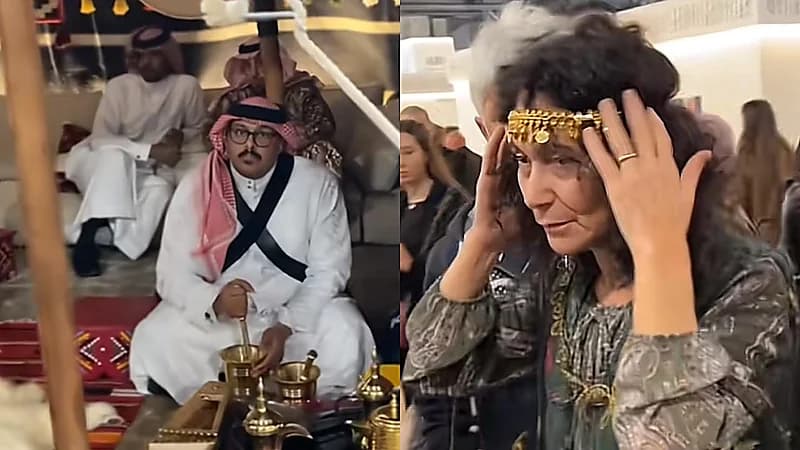 تهافت وازدحام لتجربة الزي السعودي واحتساء القهوة العربية في إيطاليا .. فيديو