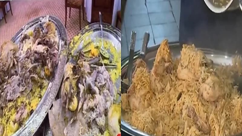 بالفيديو.. رجل يسرف ويهدر ذبيحتين على ضيفين فقط