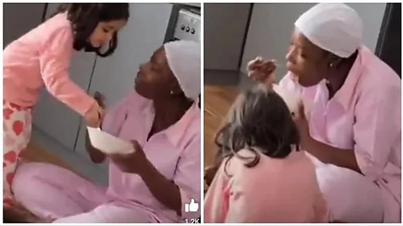 سيدة تكتشف مفاجأة عندما راقبت ابنتها مع العاملة