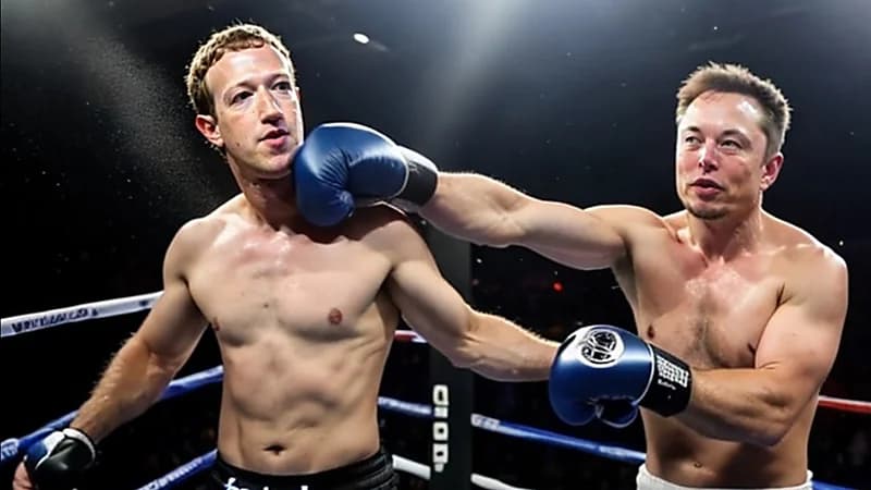 إيلون ماسك يتحدى مارك في قتال حقيقي داخل قفص