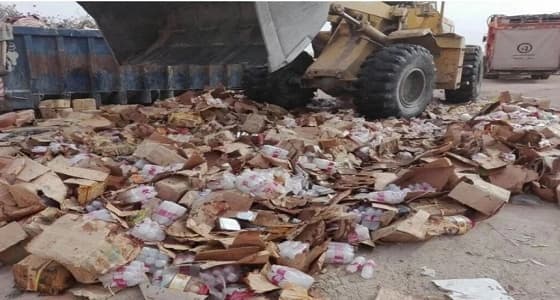 " أمانة الجوف " تضبط مستودع مخالف وتتلف محتوياته