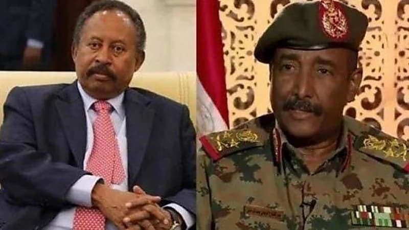 ‏البرهان: حمدوك ضيفا في منزلي وباقي المتحفظ عليهم في مكان لائق