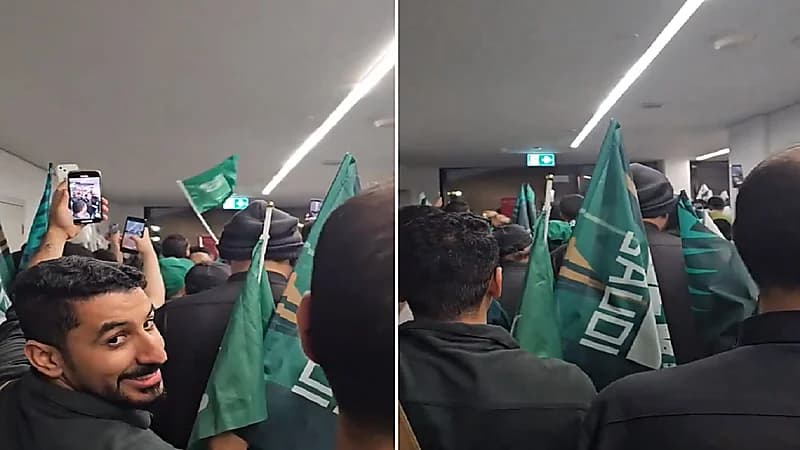 جماهير الأخضر تردد: هاتوا الكوري .. هاتوا الكوري.. فيديو