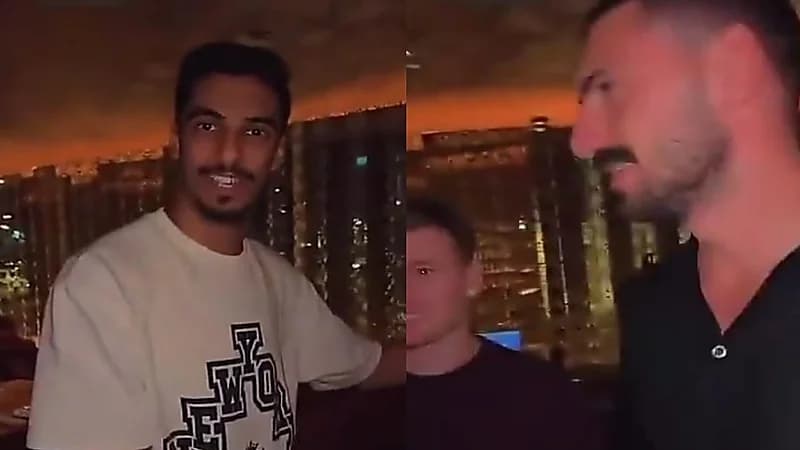 ديمرال وأليوسكي يلتقيان باللاعب علي الأسمري.. فيديو