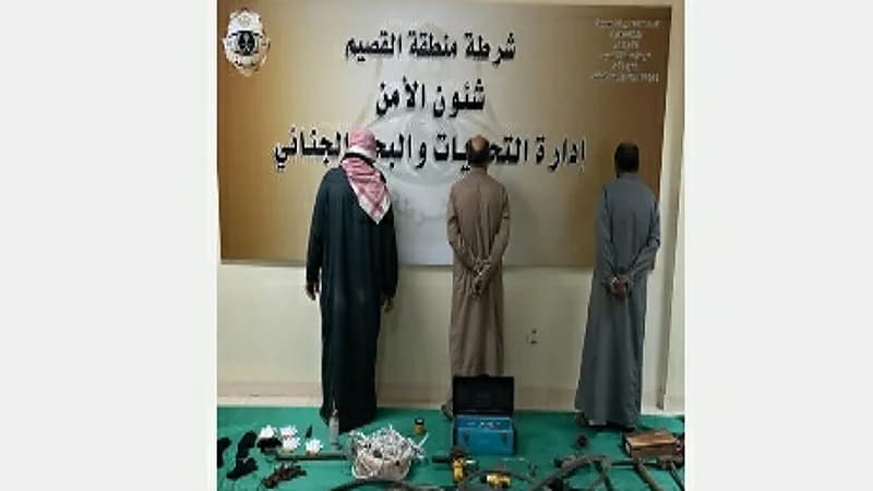 ‏القبض على ٣ أشخاص سرقوا كيابل محولات كهربائية بالقصيم