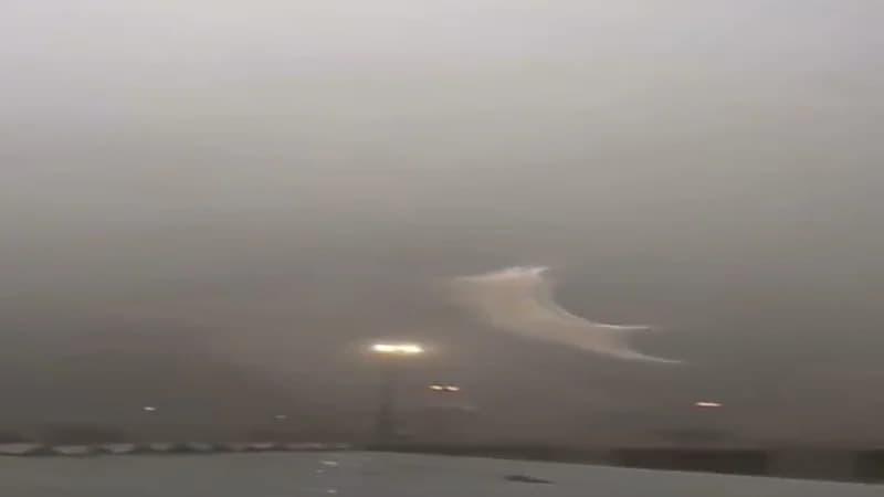 شاهد.. شدة العواصف التي تعرضت لها شرق أملج