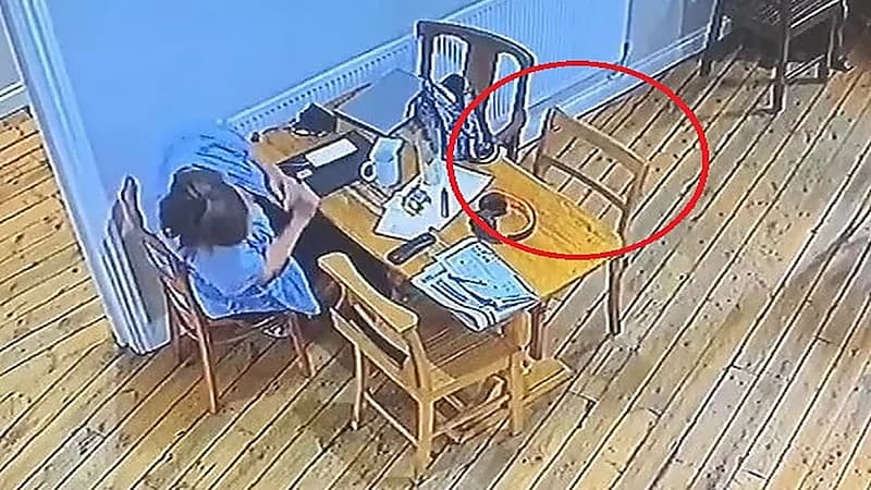 شاهد.. أشباح تخيف سيدة خلال تصفحها هاتفها