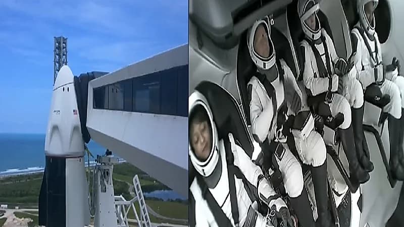 دخول رائدي الفضاء السعوديين إلى "مركبة دراغون" .. فيديو
