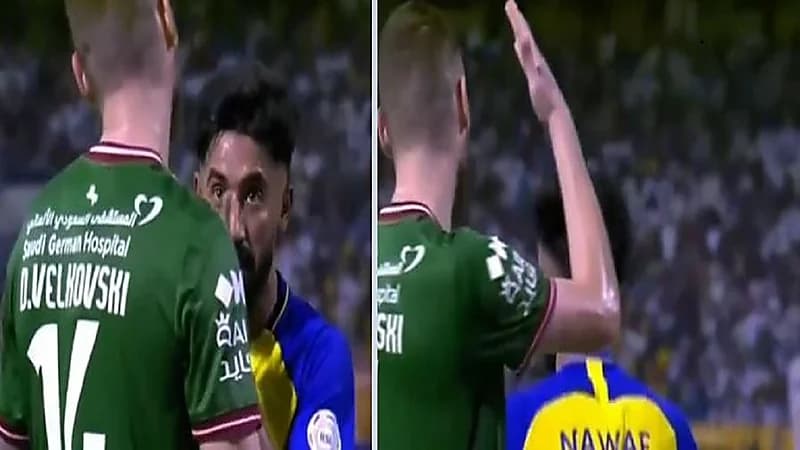 لاعب الاتفاق يسخر من بوشل بعد مطالبته بركلة جزاء (فيديو)