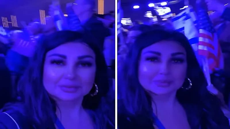 إعلامية لبنانية تحمل علم إسرائيل وتغني بالعبرية.. فيديو